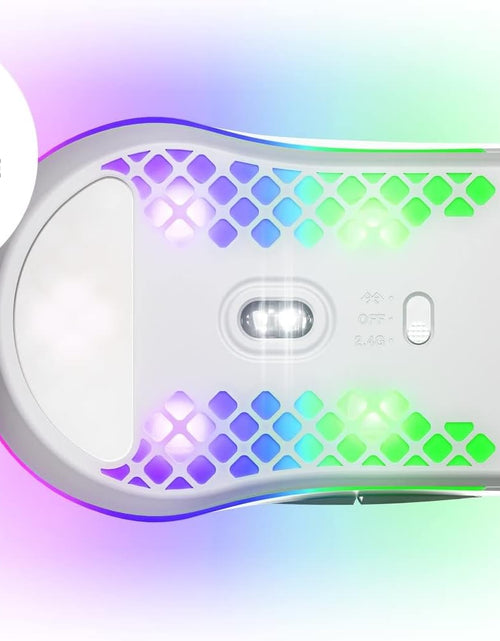 Load image into Gallery viewer, Aerox 3 Wireless - Holey RGB Gaming Mouse - Ultra-Lightweight Water Resistant Design - 18K DPI Truemove Air Optical Sensor -Snow
