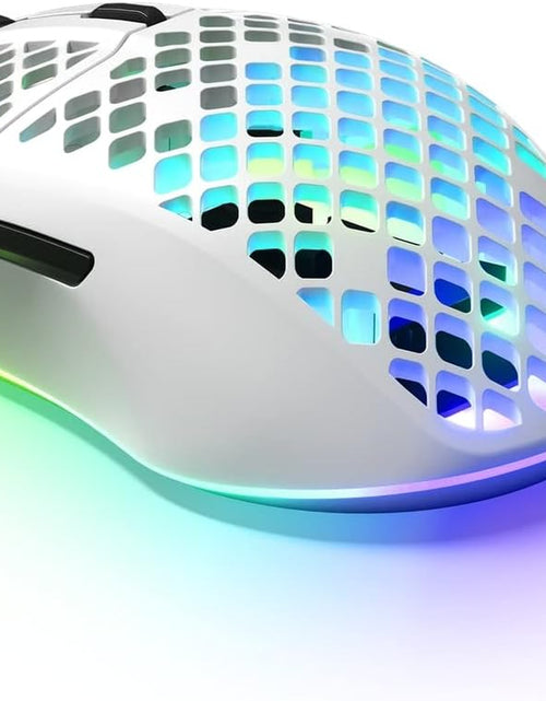 Load image into Gallery viewer, Aerox 3 Wireless - Holey RGB Gaming Mouse - Ultra-Lightweight Water Resistant Design - 18K DPI Truemove Air Optical Sensor -Snow

