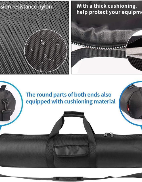 Load image into Gallery viewer, Tripod Carrying Case Bag 31.5X7X7In/80X18X18Cm Heavy Duty with Storage Bag and Shoulder Strap Padded Carrying Bag for Light Stands, Boom Stand, Tripod,Mic Stand and Tent Pole
